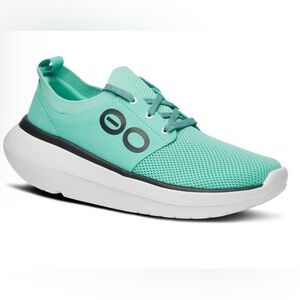 Oofos OOmy Stride Womens Sz US 7 Workout Training Running Sneaker Emerald Green